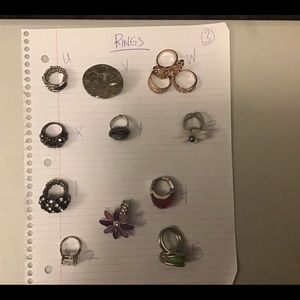 Rings…all the rings for one price. Or pick and choose what you like. $5/ring